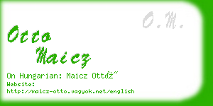 otto maicz business card